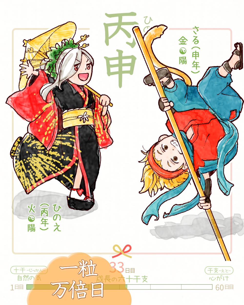 今日は #丙申 (ひのえさる)の日 & #一粒万倍日✨