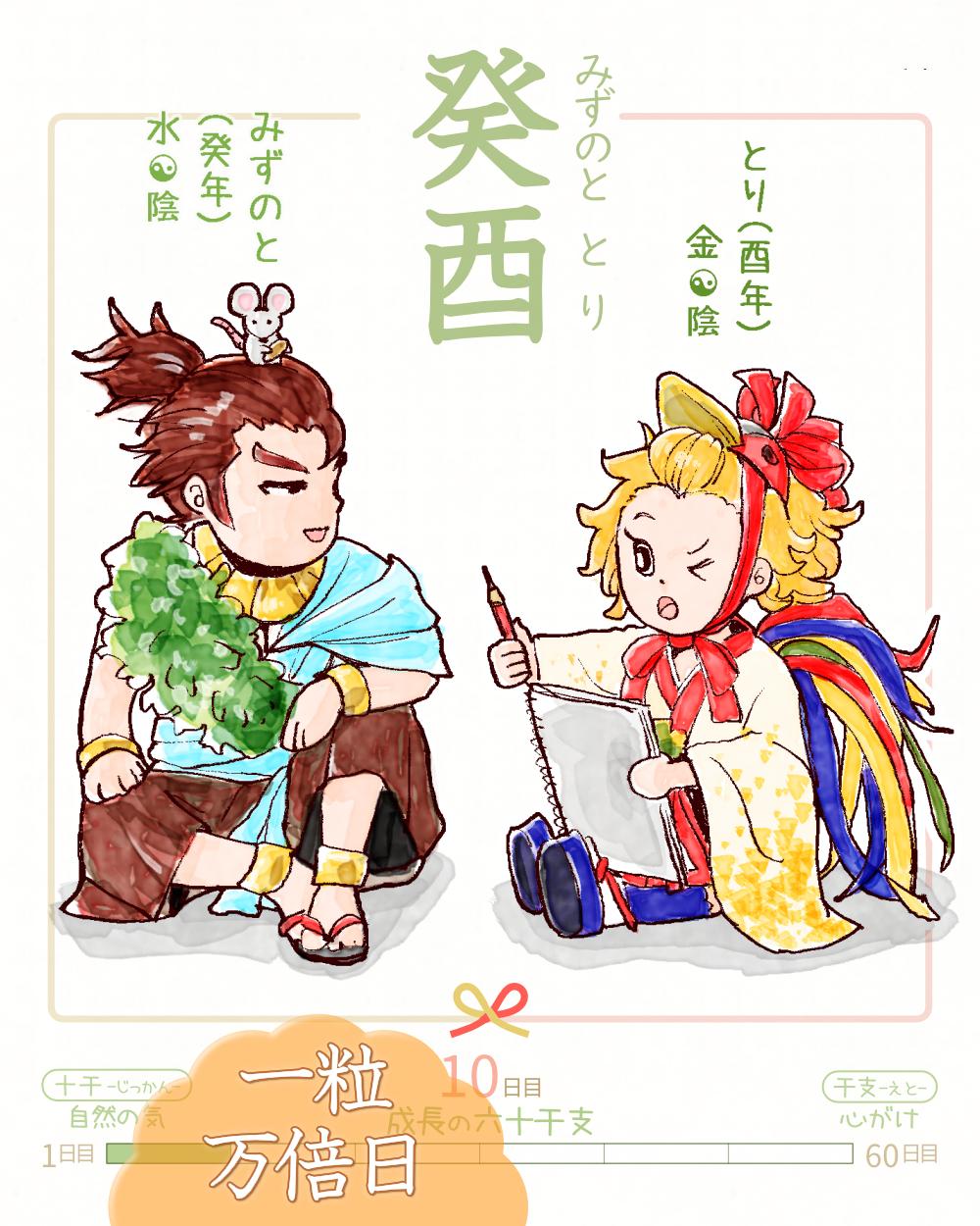 今日は #癸酉 (みずのととり)の日 & #一粒万倍日✨