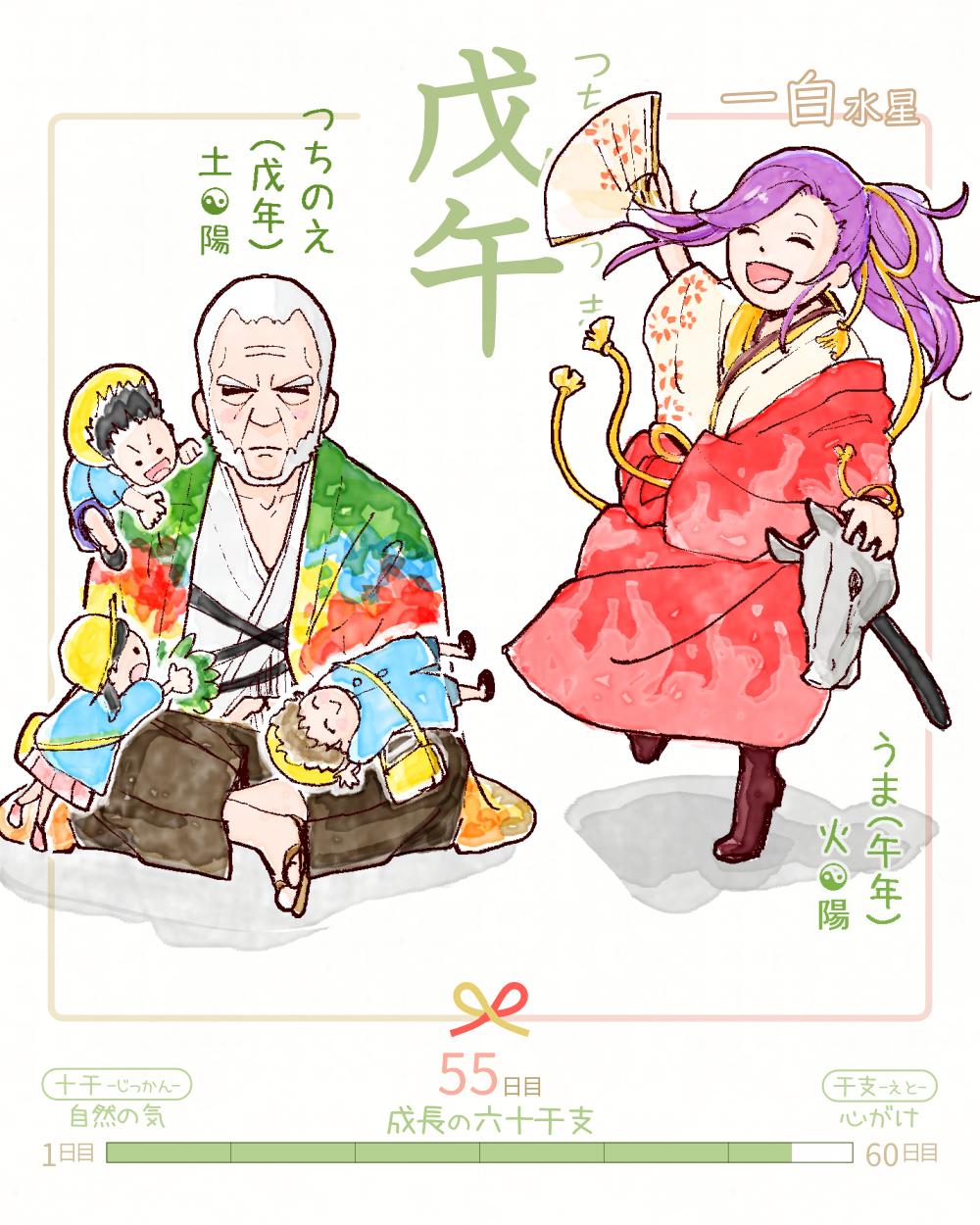 六十干支 午年,干支  今日は #戊午 (つちのえうま)の日 戊 tsuchinoe 午 uma 日本,着物 tsuchinoe-uma rokujikkansi 暦 koyomi japanese calender